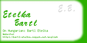 etelka bartl business card